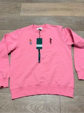 Kirin Peggy Gou Embroidered Dancers Crewneck Sweatshirt Pink Size Small NWT RARE